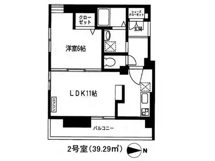 プライムステージオオシマ(1LDK/6階)の間取り写真