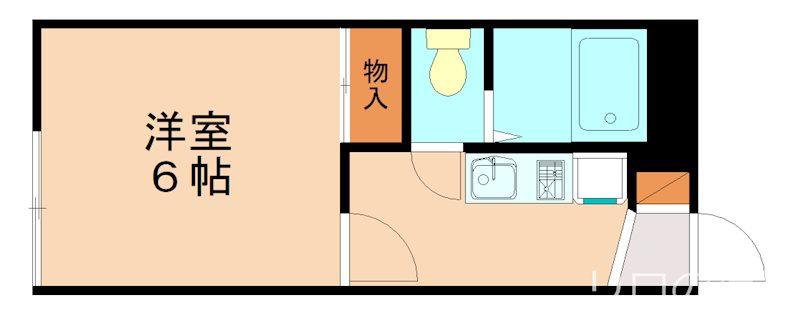 レオパレスライフバリュー和白(1K/2階)の間取り写真