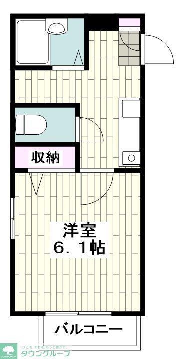 メゾンドレジュ壱番館(1K/1階)の間取り写真
