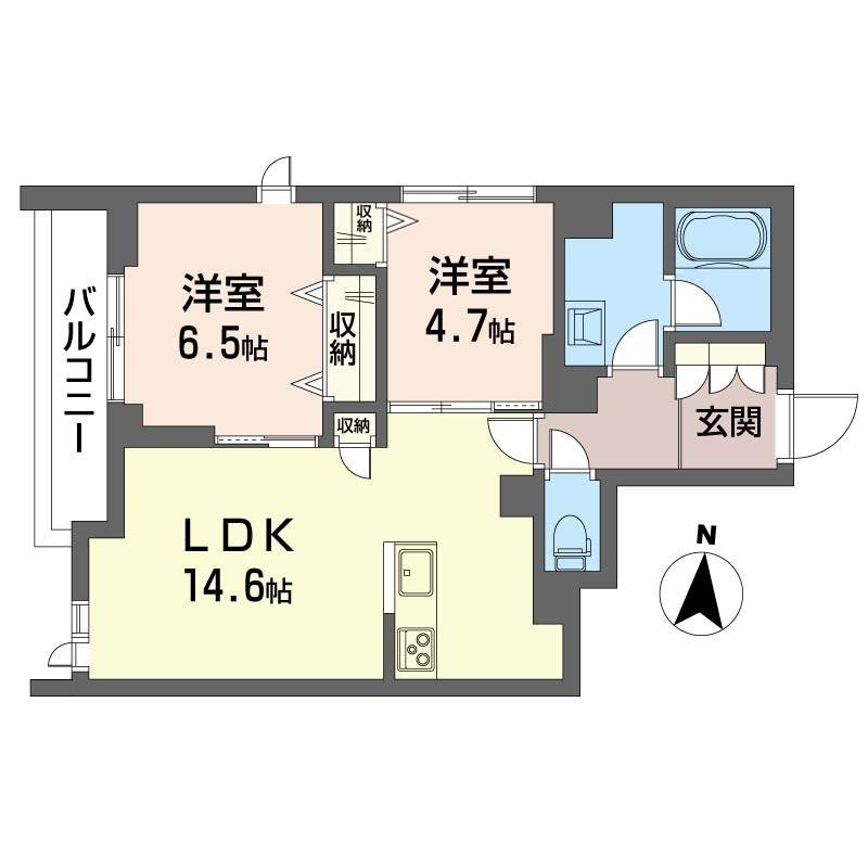 東武東上線 中板橋駅 徒歩8分 3階建 新築(2LDK/3階)の間取り写真
