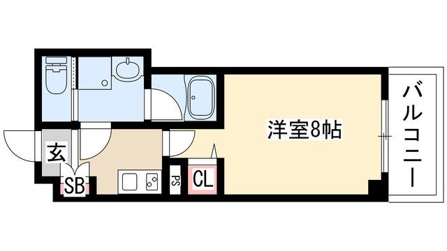リアライズ一社(1K/3階)の間取り写真