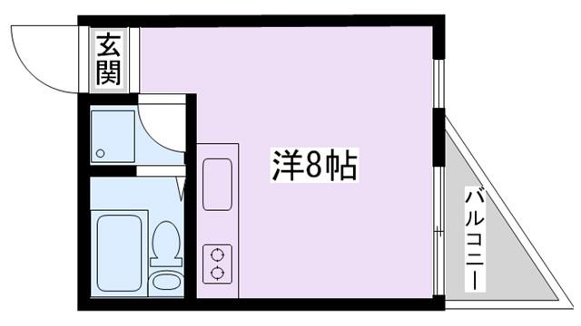 トヨシモンズ(ワンルーム/2階)の間取り写真