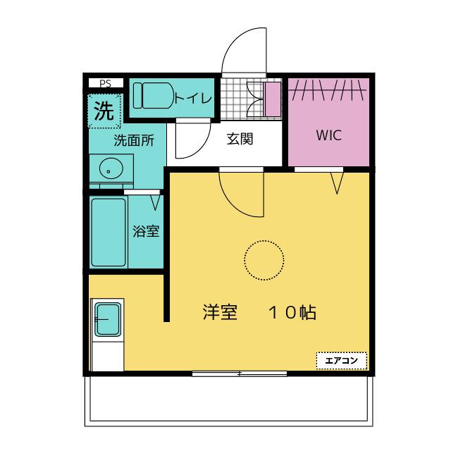メゾントルヴェール(ワンルーム/3階)の間取り写真