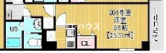 BELLEAUBE大久保(1K/2階)の間取り写真