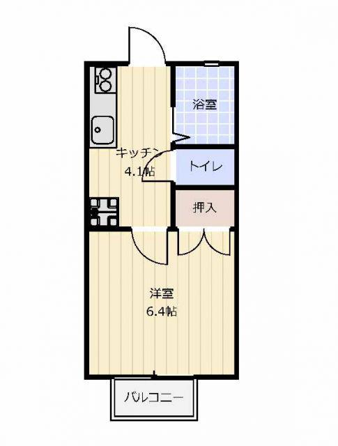 マリエール島大前(1K/2階)の間取り写真