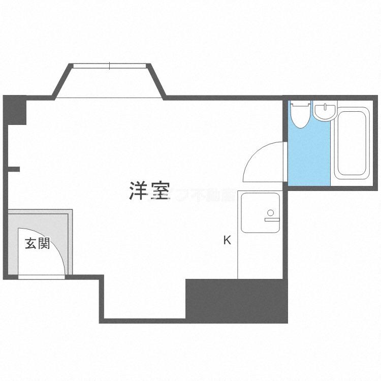 ノアーズアーク今里(ワンルーム/4階)の間取り写真