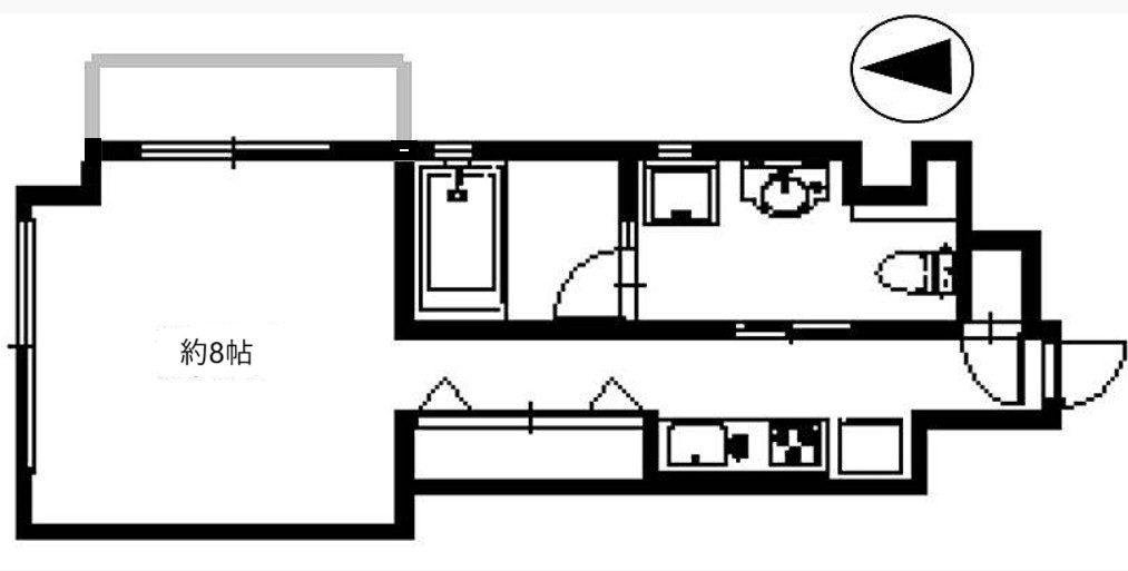 KAWANA APARTMENT(1K/3階)の間取り写真