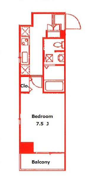 LOGEMENT NOVOE -ロジュマンノーヴェ-(1K/2階)の間取り写真
