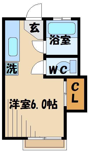 ダイヤメイトM(ワンルーム/1階)の間取り写真
