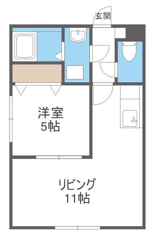 エルム文京町(1LDK/2階)の間取り写真