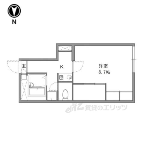 レオパレス万葉(1K/1階)の間取り写真