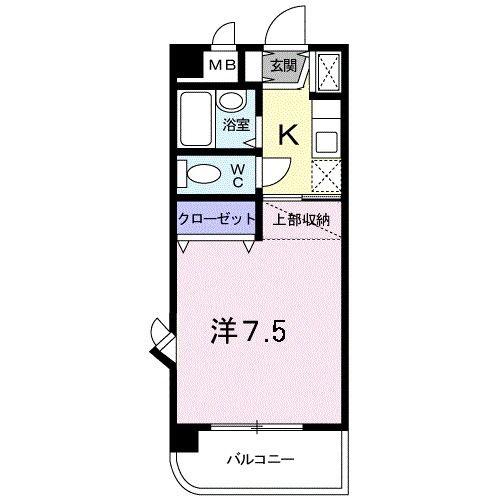 センチュリーK.I(1K/1階)の間取り写真