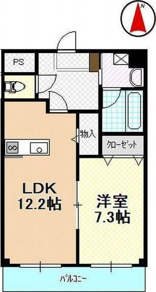 MAHALO HAL(1LDK/2階)の間取り写真