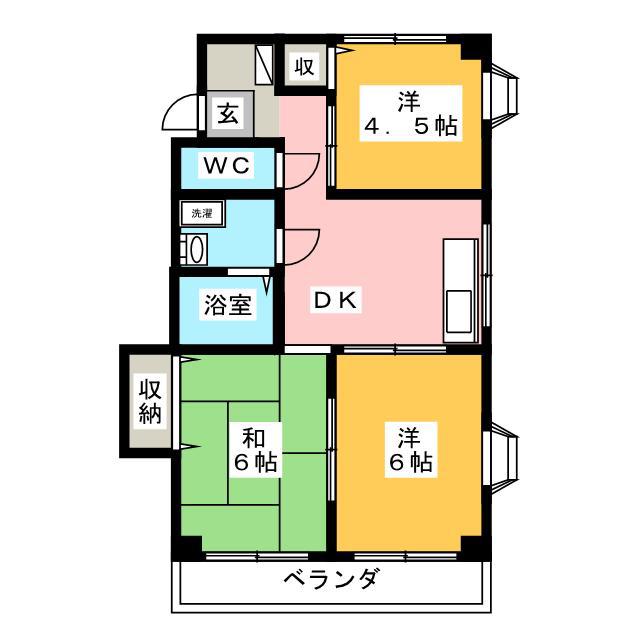 エクセレント94(3DK/2階)の間取り写真