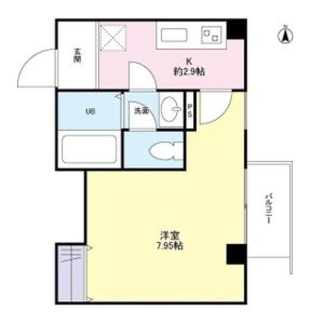 クオリカ紫竹(1K/3階)の間取り写真