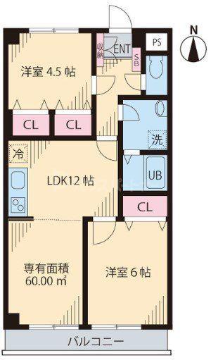 SWEET HILLS瑞江(3LDK/5階)の間取り写真