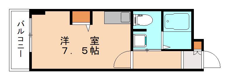 第14共立ビル(ワンルーム/2階)の間取り写真