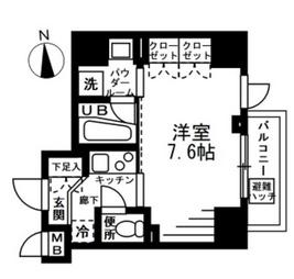 プライマル上野イースト(1K/7階)の間取り写真