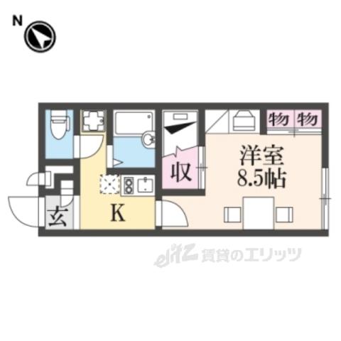 レオパレス大宮(1K/2階)の間取り写真