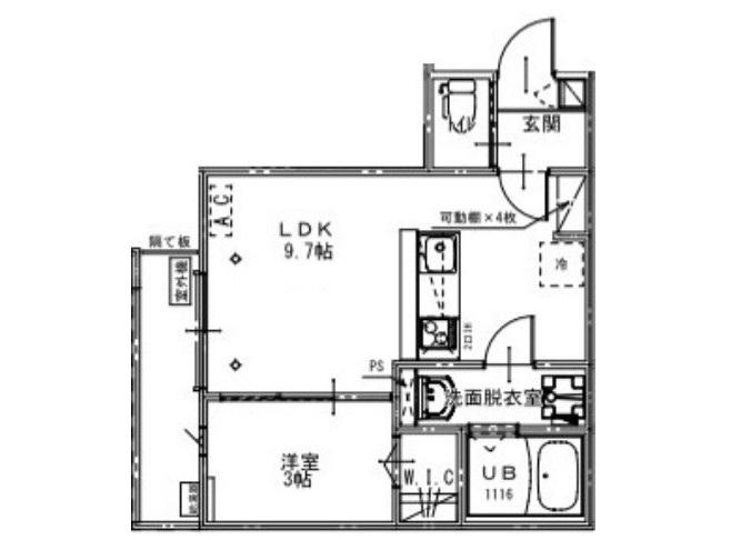 KEIAI RESIDENCE 大和田V(1LDK/1階)の間取り写真