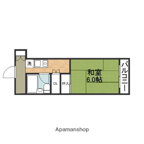 メゾン東大阪(1K/1階)の間取り写真
