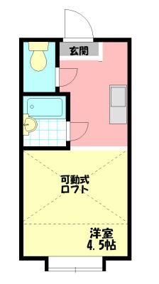 ラヴェンナ(ワンルーム/1階)の間取り写真