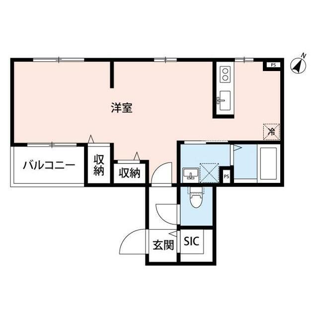 モアナコート南流山(ワンルーム/2階)の間取り写真
