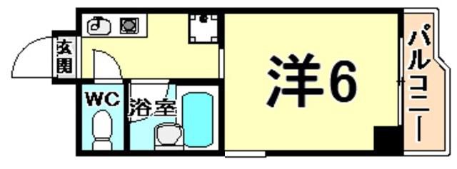 エナブルビル(ワンルーム/4階)の間取り写真