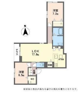 シャーメゾン アプローズM(2LDK/1階)の間取り写真