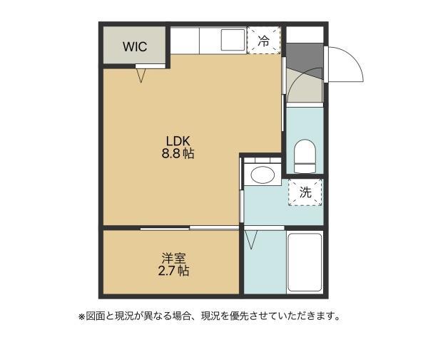 INTEGRAL NISHIKIMACHI(1LDK/1階)の間取り写真