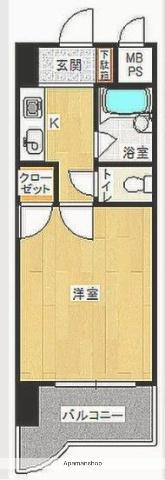 ロマネスク城南第2(1K/8階)の間取り写真