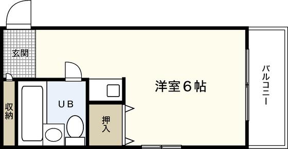 DICE BLDG.大手町I(ワンルーム/2階)の間取り写真