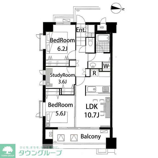 ハイライズアネックス(3LDK/5階)の間取り写真
