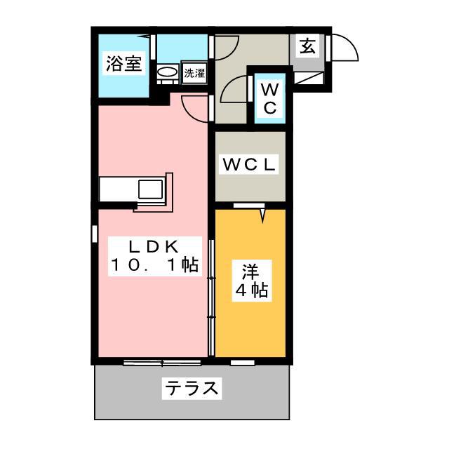 VIEUNO未来(1LDK/1階)の間取り写真