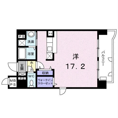 ラ・ペジーブル新町(ワンルーム/7階)の間取り写真