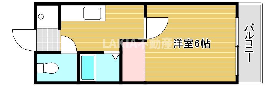 SENSE MIYAKOJIMA(1K/4階)の間取り写真
