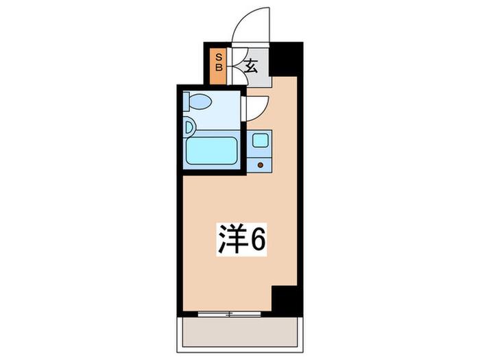 ライオンズマンション横浜ウエスト(ワンルーム/7階)の間取り写真