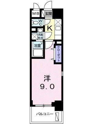 ラ ルーチェ(1K/3階)の間取り写真
