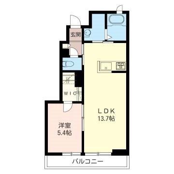 ヴァイア カーザ町田(1LDK/1階)の間取り写真