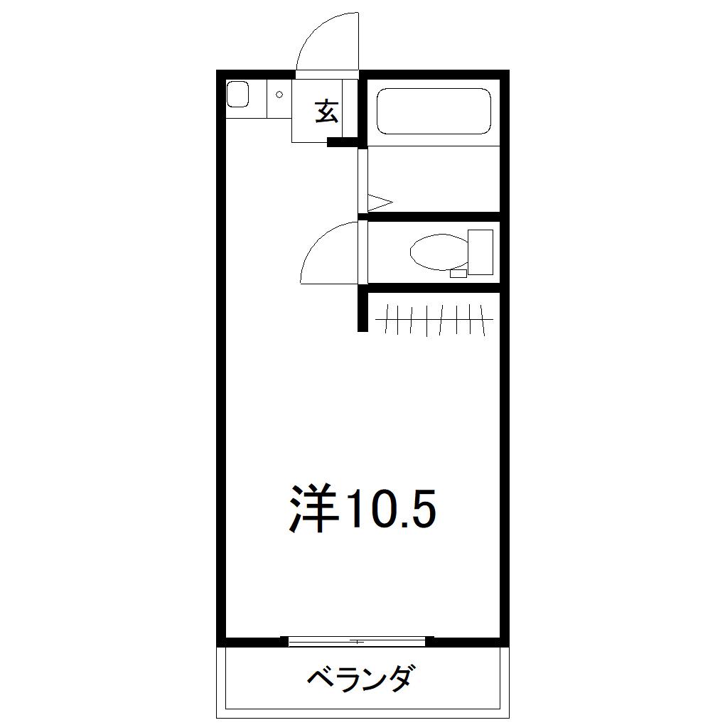 カーサヴェルデ(1K/3階)の間取り写真