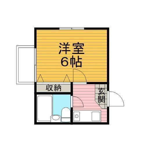 ジュネパレス90(1K/2階)の間取り写真