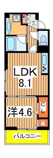 コニフェールⅠ(1LDK/2階)の間取り写真
