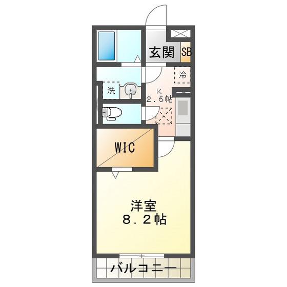 FAMILL TOMO(1K/1階)の間取り写真