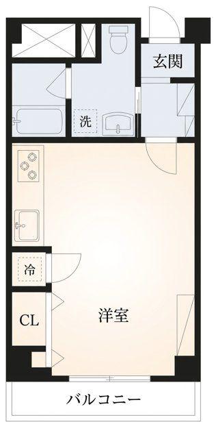 朝日中目黒マンション(ワンルーム/5階)の間取り写真