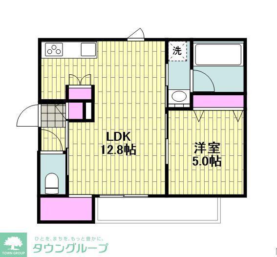 古市場2丁目メゾン(1LDK/3階)の間取り写真