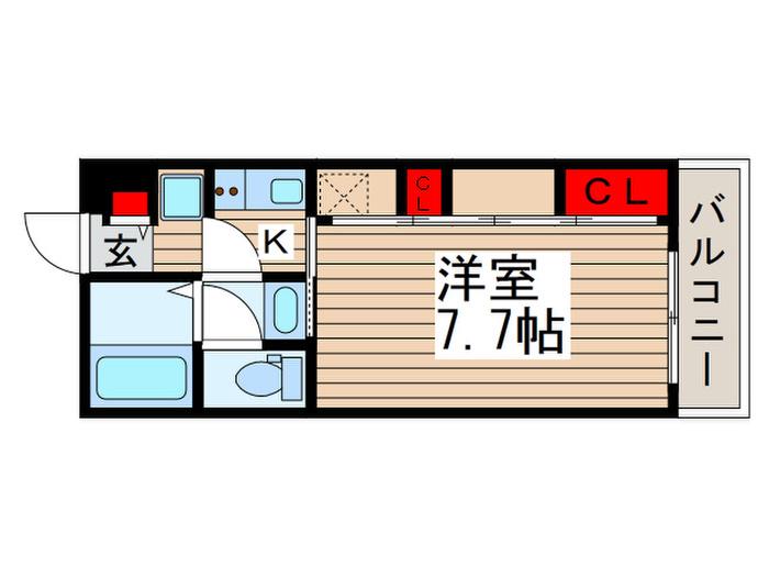 リブリ・エクセル柏(1K/2階)の間取り写真
