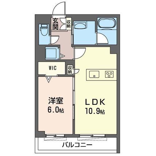 LA CHALEURII(1LDK/3階)の間取り写真
