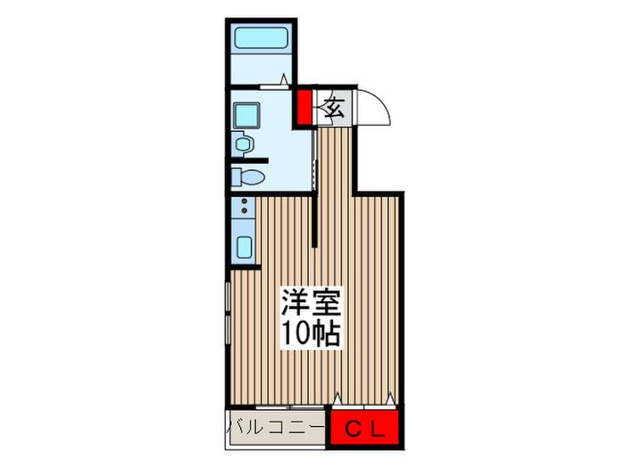 バレンシア(ワンルーム/2階)の間取り写真