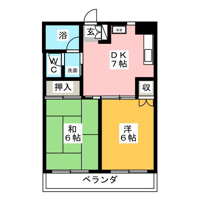 CRC-2(2DK/2階)の間取り写真