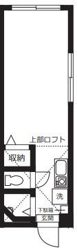 メティス北沢(ワンルーム/2階)の間取り写真